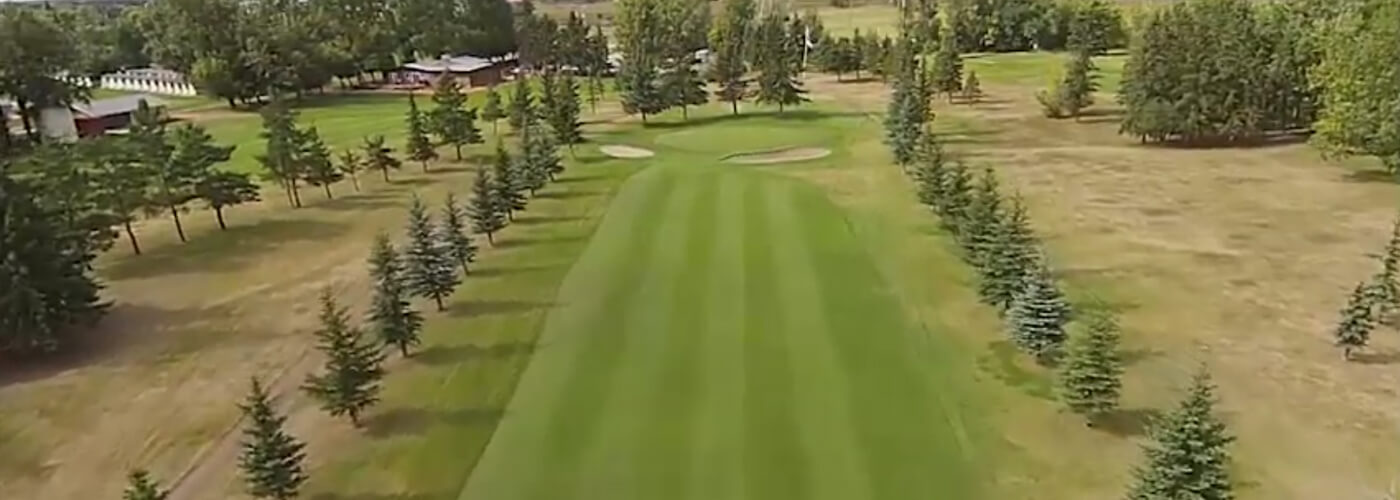golf course aerial drone video