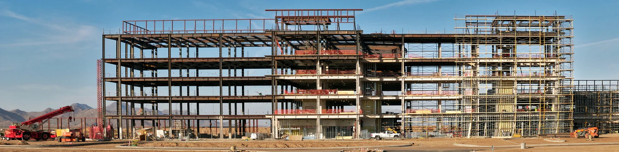building on construction site